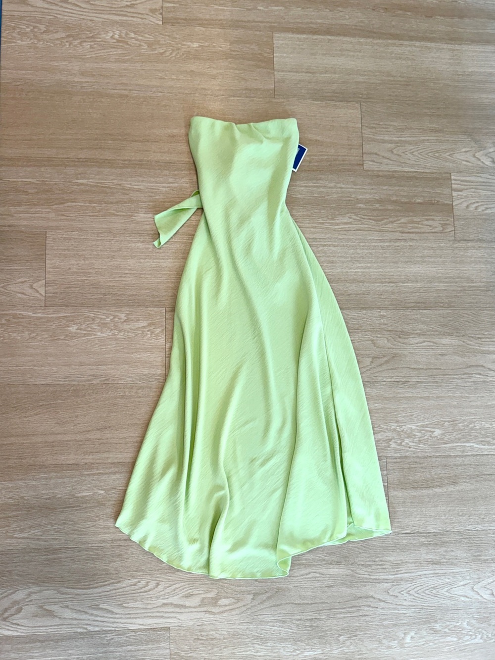 New See You Monday Light Green Slip Midi Dress Carrey Strapless Sz XS Marshall’s